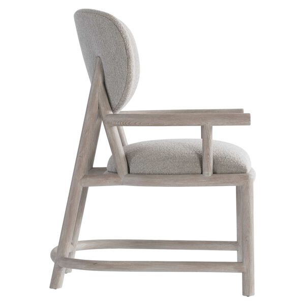 Trianon Light Gray and Natural Arm Chair, image 2