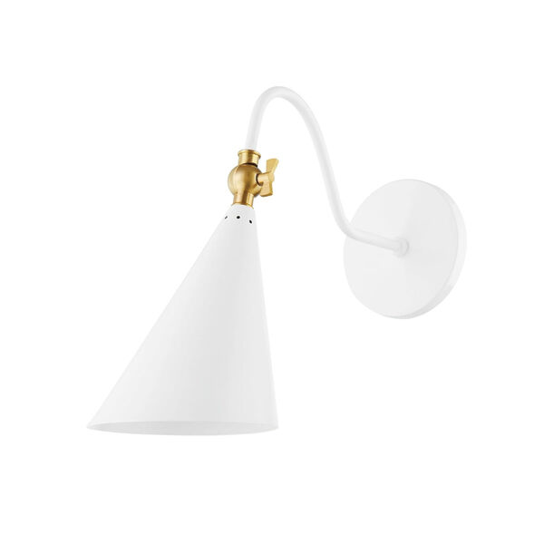 Lupe Aged Brass Soft White One-Light Wall Sconce, image 1