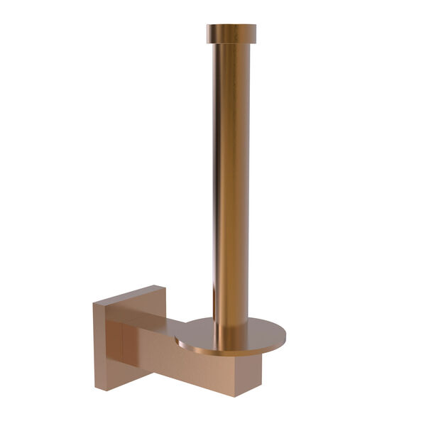 Montero Brushed Bronze Four-Inch Upright Toilet Tissue Holder and Reserve Roll Holder, image 1