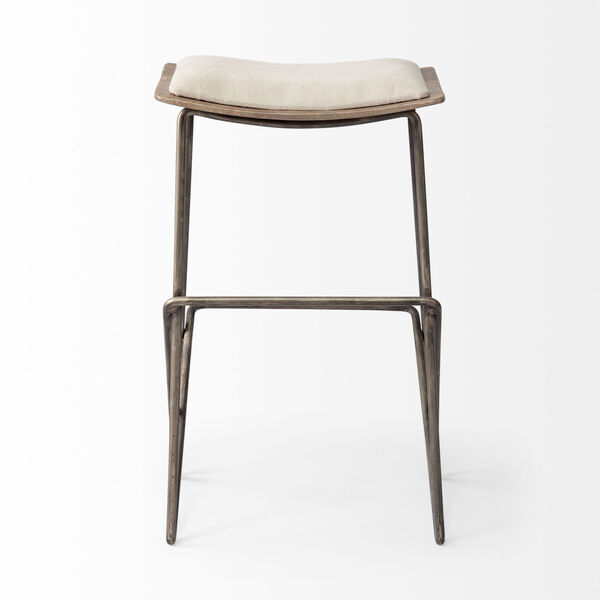 Katniss Gold and Cream Counter Height Stool, image 4