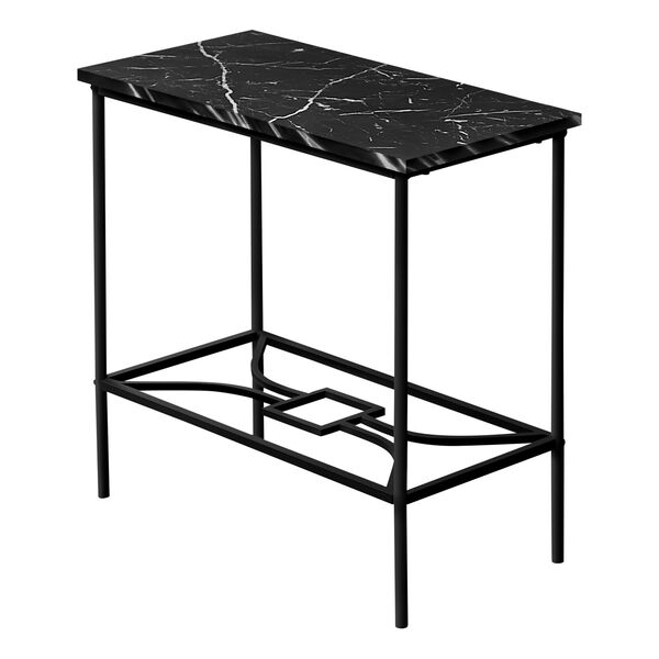 Black Two-Tier Rectangle Accent Table, image 1