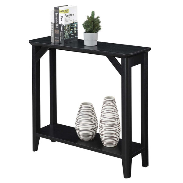 Winston Black Hall Table with Shelf, image 3