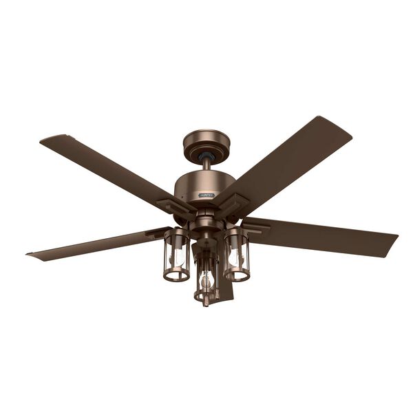 Lawndale Satin Bronze 52-Inch Three-Light LED Ceiling Fan, image 1