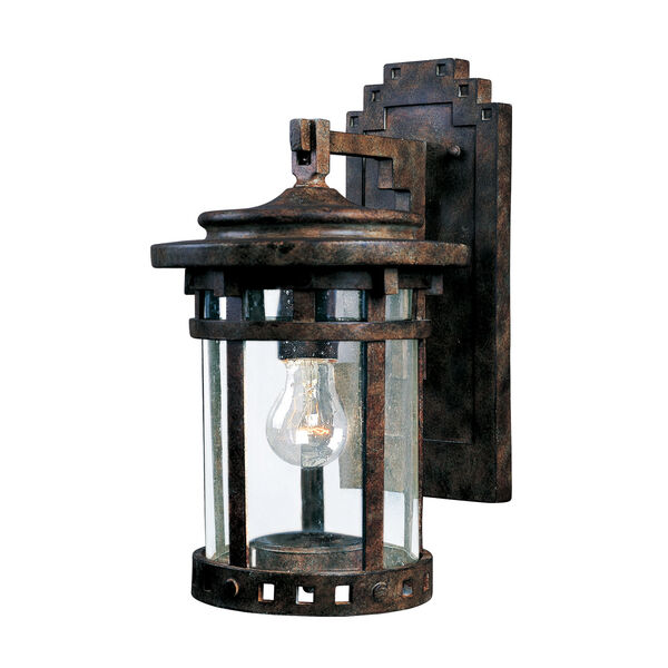Santa Barbara Sienna One-Light Outdoor Wall Mount with Seedy Glass, image 1