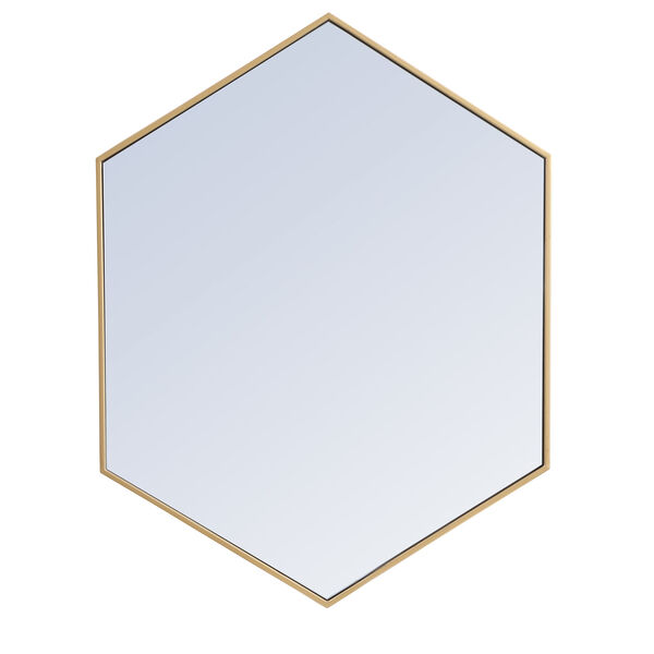 Eternity Brass 30-Inch Hexagon Mirror, image 1