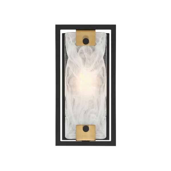 Hayward Matte Black and Warm Brass One-Light Wall Sconce, image 3