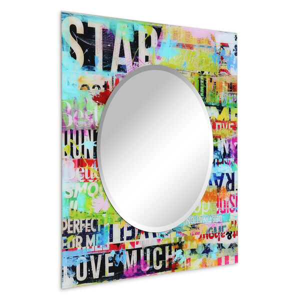 Star Multicolor 36 x 36-Inch Round Beveled Wall Mirror, image 2