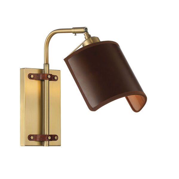 Lowry Natural Brass Seven-Inch One-Light Wall Sconce, image 4