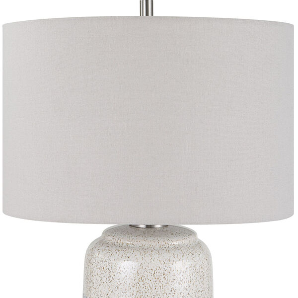 Pinpoint Gray and Brushed Nickel One-Light Specked Table Lamp, image 3