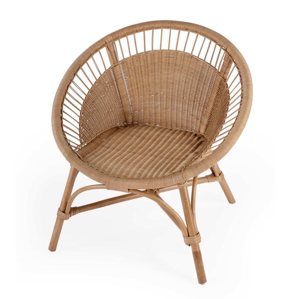 Savannah Woven Natural Rattan Accent Chair, image 1