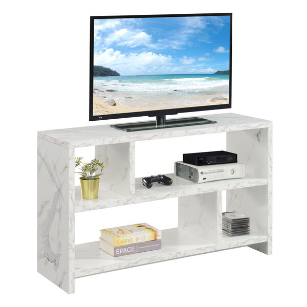 Northfield White TV Stand Console with Shelves, image 2