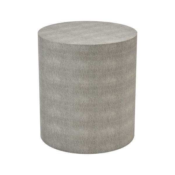 Dexter Grey Faux Shagreen 16-Inch Accent Table, image 1