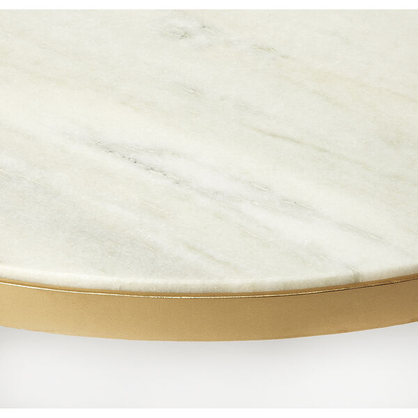 Triton White Marble Coffee Table, image 3