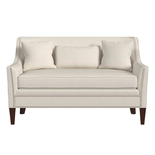 Everly White Settee, image 1