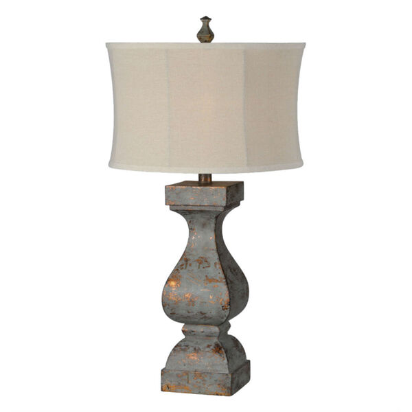 Eloise Blue Distressed and Copper One-Light 32-Inch Table Lamp Set of Two, image 1