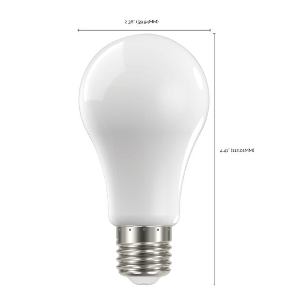 Soft White 13.5 Watt A19 LED Bulb with 2700K and 1100 Lumens, Pack of 4, image 3