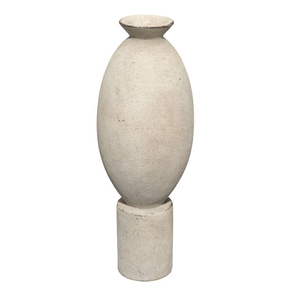 Elevated Off White Ceramic Decorative Vase, image 1