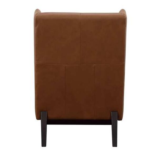 Boston Brown Leather Armchair, image 4