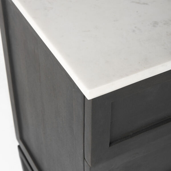 Divina Dark Brown and White Accent Cabinet, image 6