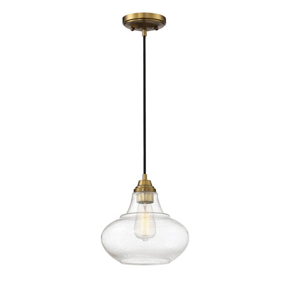 Nora Natural Brass One-Light Pendant, image 1