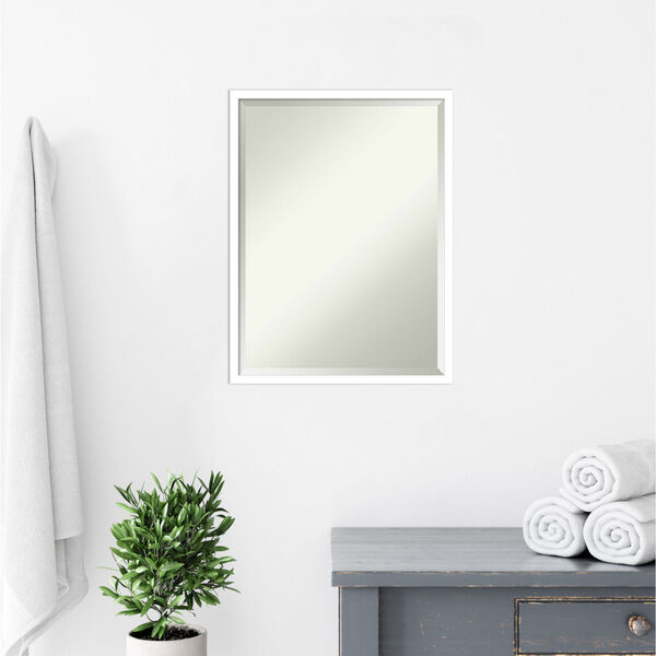 Svelte White 19W X 25H-Inch Bathroom Vanity Wall Mirror, image 6