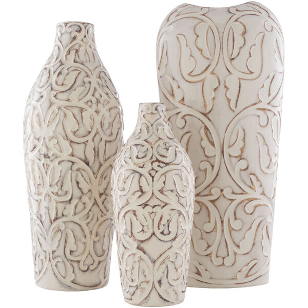 Ridgecrest White Vases, Set of 3, image 1