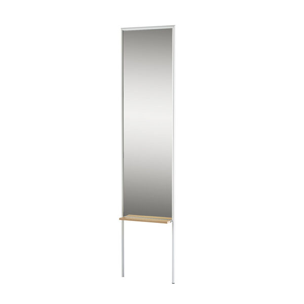 Monty White and Natural Leaning Mirror, image 1