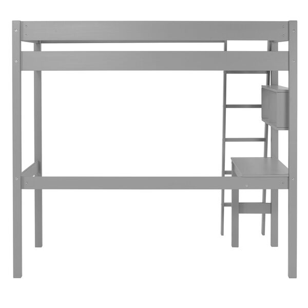 Swan Grey Twin Loft Bed with Desk, image 5