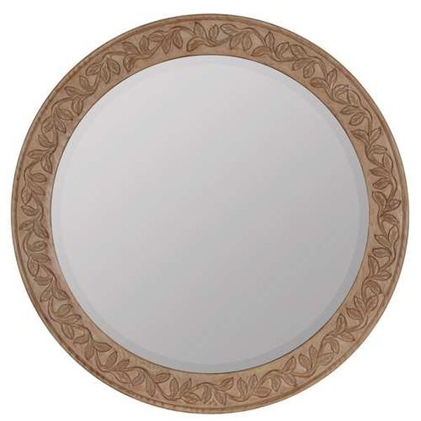 Analia Natural Carved Wooden Wall Mirror, image 2