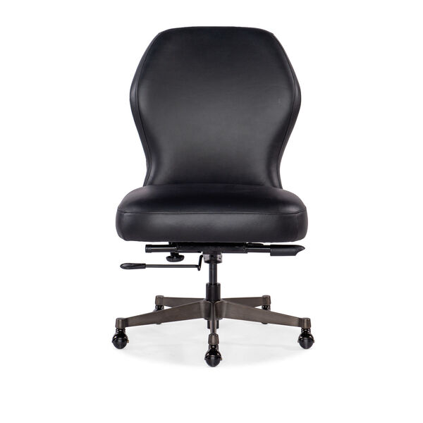 Black and Gunmetal Executive Swivel Tilt Chair, image 4