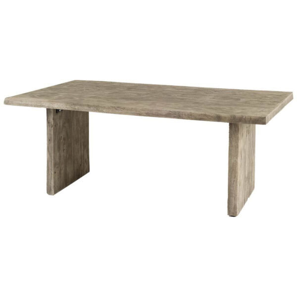 Jefferson III Gray Rectangular Solid Wood Dining Table, image 1