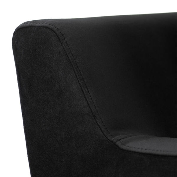Anders Matte Black and Silver Sofa, image 4