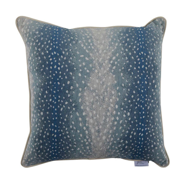 Fawn Chambray 22 x 22 Inch Pillow with Mohave Welt, image 1