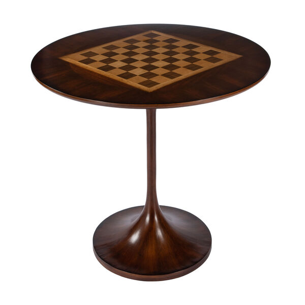 Francis Antique Cherry Round Pedestal Game Table, image 2