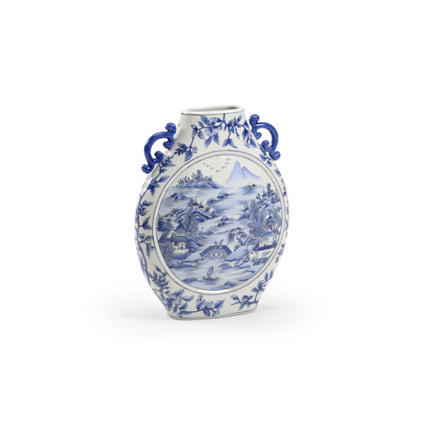 Moon Blue and White Vase, image 1