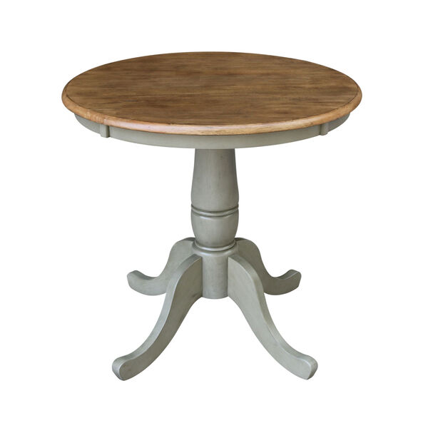 Hickory and Stone 30-Inch Round Top Pedestal Table With Two X-Back Chairs, Three-Piece, image 4