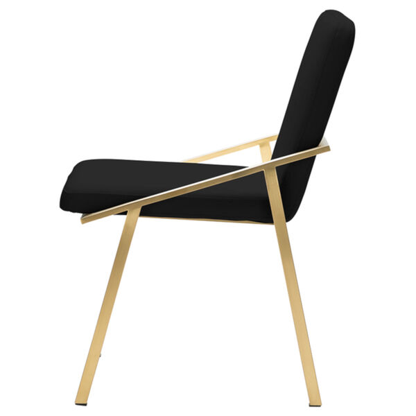 Nika Black and Gold Dining Chair, image 3