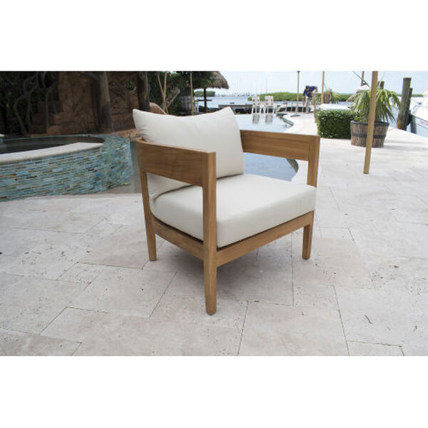 Bali Brown Teak Lounge Chair, image 2