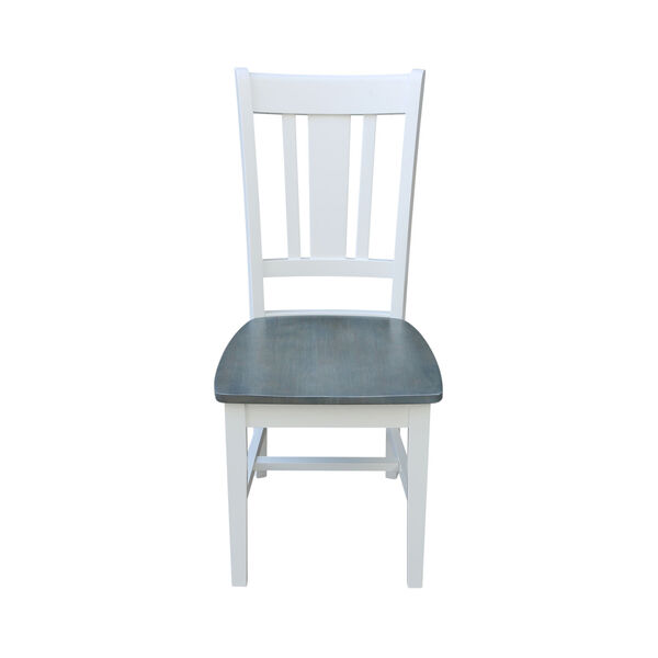 San Remo White and Heather Gray Splatback Chair, image 4