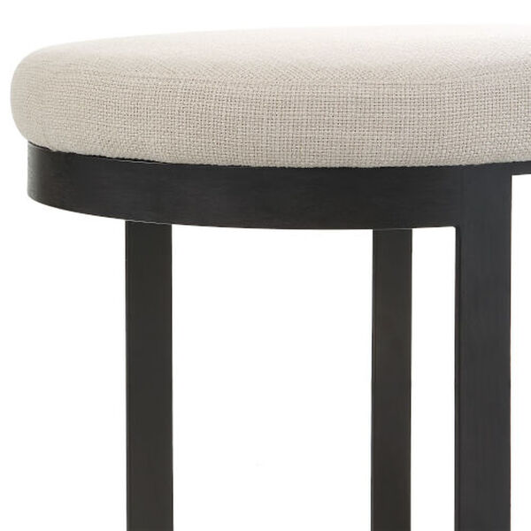 Infinity Satin Black and White Accent Stool, image 4