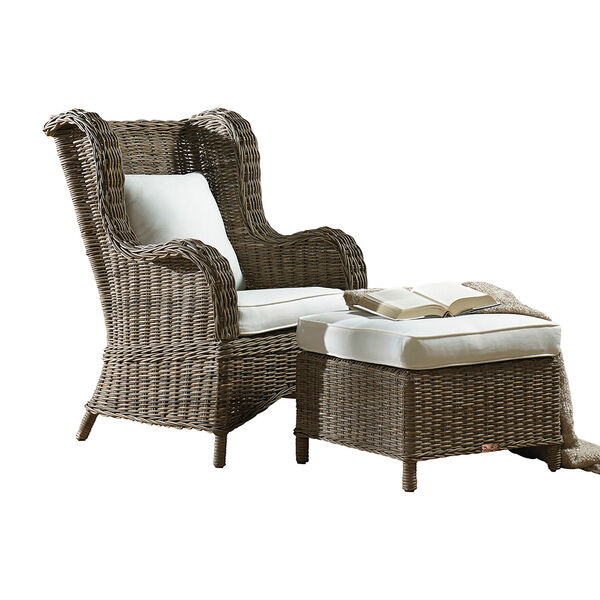 Exuma Patriot Cherry Two-Piece Occasional Chair with Ottoman, image 1