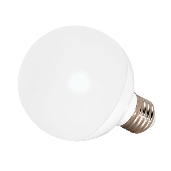 SATCO Frosted White LED G25 Medium 6 Watt LED Globe Light Bulb with 5000K 450 Lumens 80 CRI and 175 Degrees Beam, image 2
