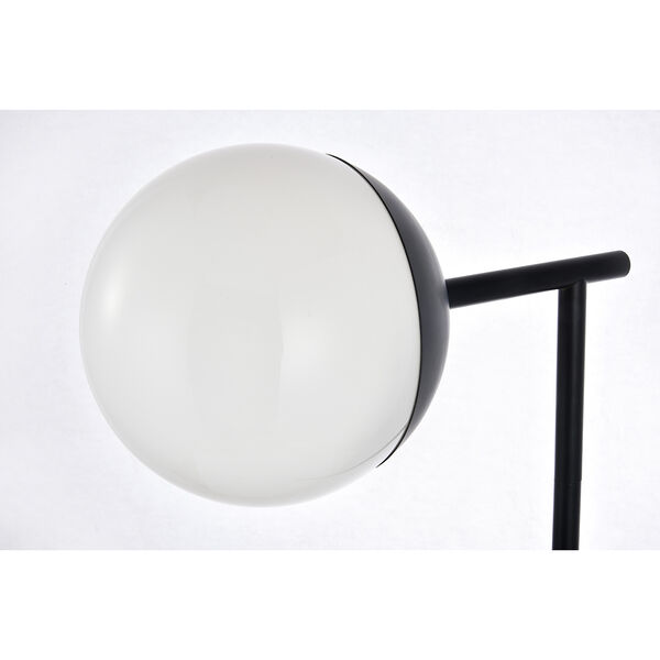 Eclipse Black and Frosted White 50-Inch One-Light Floor Lamp, image 4