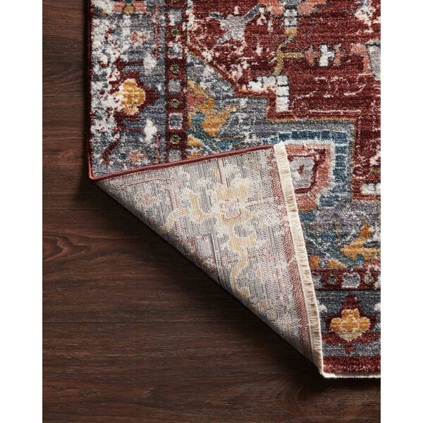 Samra Brick and Gray Rectangular: 5 Ft. 3 In. x 7 Ft. 9 In. Area Rug, image 4