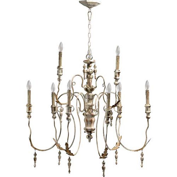 Bouverie French White Nine-Light Chandelier, image 1