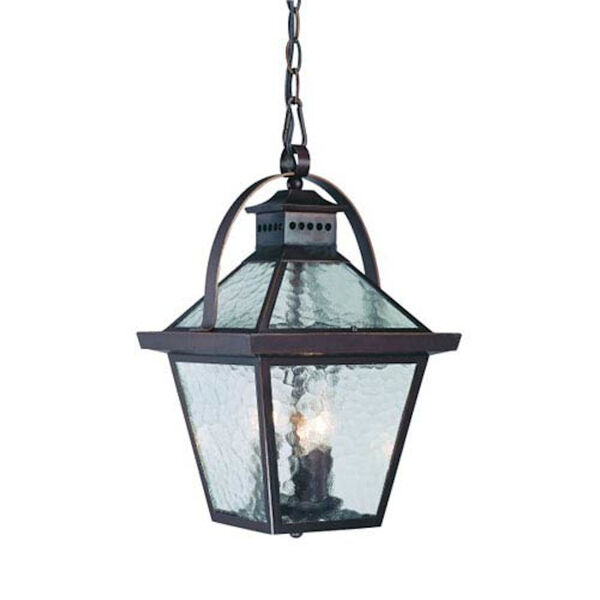 Bay Street Architectural Bronze Three-Light 16.5-Inch Outdoor Pendant, image 1