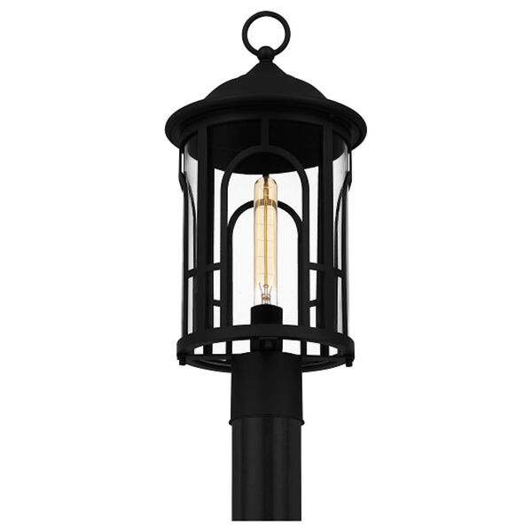Brampton Matte Black One-Light Outdoor Post Lantern, image 4