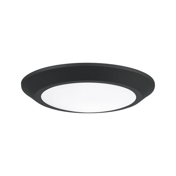 Verge Earth Black 8-Inch LED Flush Mount with White Acrylic Shade, image 2