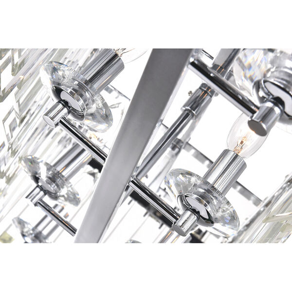 Henrietta Chrome 10-Light Chandelier with K9 Clear Crystals, image 5
