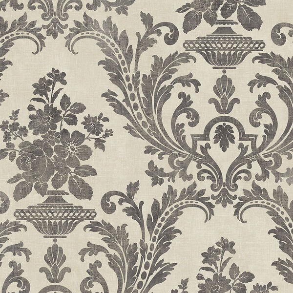 Sari Beige and Black Texture Wallpaper - SAMPLE SWATCH ONLY, image 1